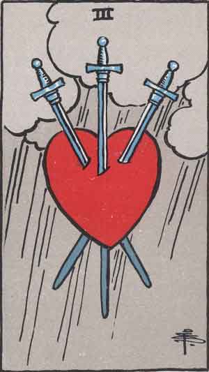 The 3 of Swords Tarot Card