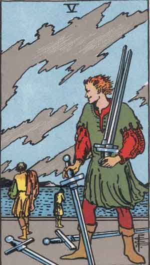 The 5 of Swords Tarot Card