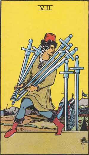 The 7 of Swords Tarot Card