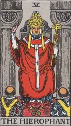 The Hierophant Tarot card meaning and interpretation
