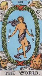 The World Card from Tarot's Major Arcana
