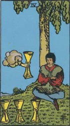 four of Cups Tarot card meaning and interpretation