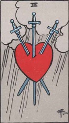 Three of Swords Tarot card meaning and interpretation