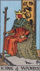 King of Wands, Rods or Batons, Tarot card meaning and interpretation