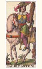 Marseilles Knight of Wands Tarot card meaning and interpretation