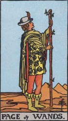 Page of Wands, Rods or Batons, Tarot card meaning and interpretation