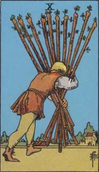 The Ten of Wands Card
