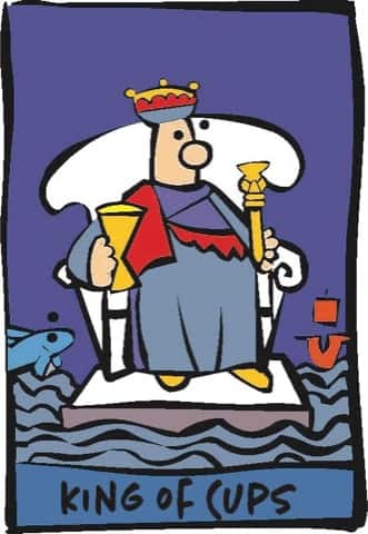 King of Cups Card from the Rider Waite Smith Deck King of Cups Tarot card meaning and interpretation