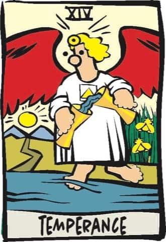 Temperance Card from the Rider Waite Smith Tarot Deck Temperance Tarot card meaning and interpretation
