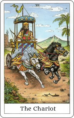 The Chariot Card from the Rider Waite Smith Tarot Deck The Chariot Tarot card meaning and interpretation