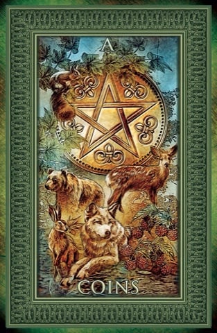 Ace of Pentacles, or Ace of Coins, Tarot card meaning and interpretation