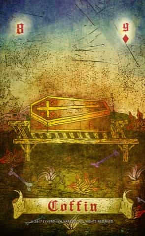 Lenormand Card 8 Coffin Meaning & Combinations