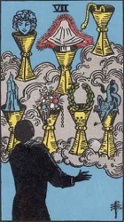 Seven of Cups Card Meaning